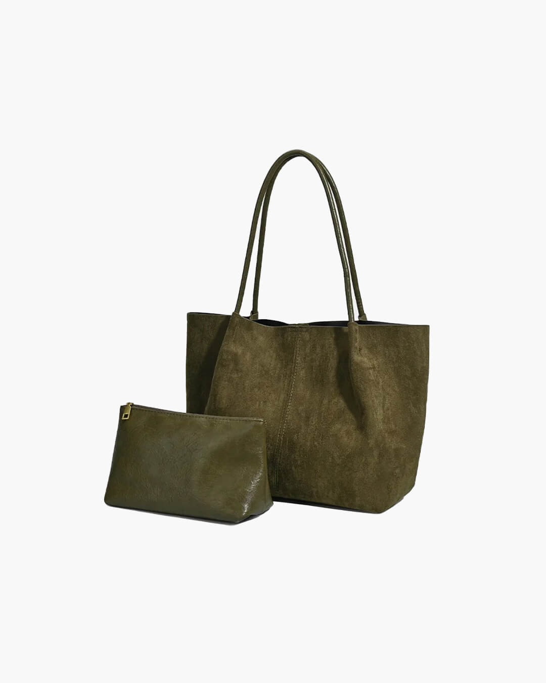 SOERA Cheska Suede Tote Bag with Pouch - Handbags - 3256809732999008-;le1763048696871280718 Green