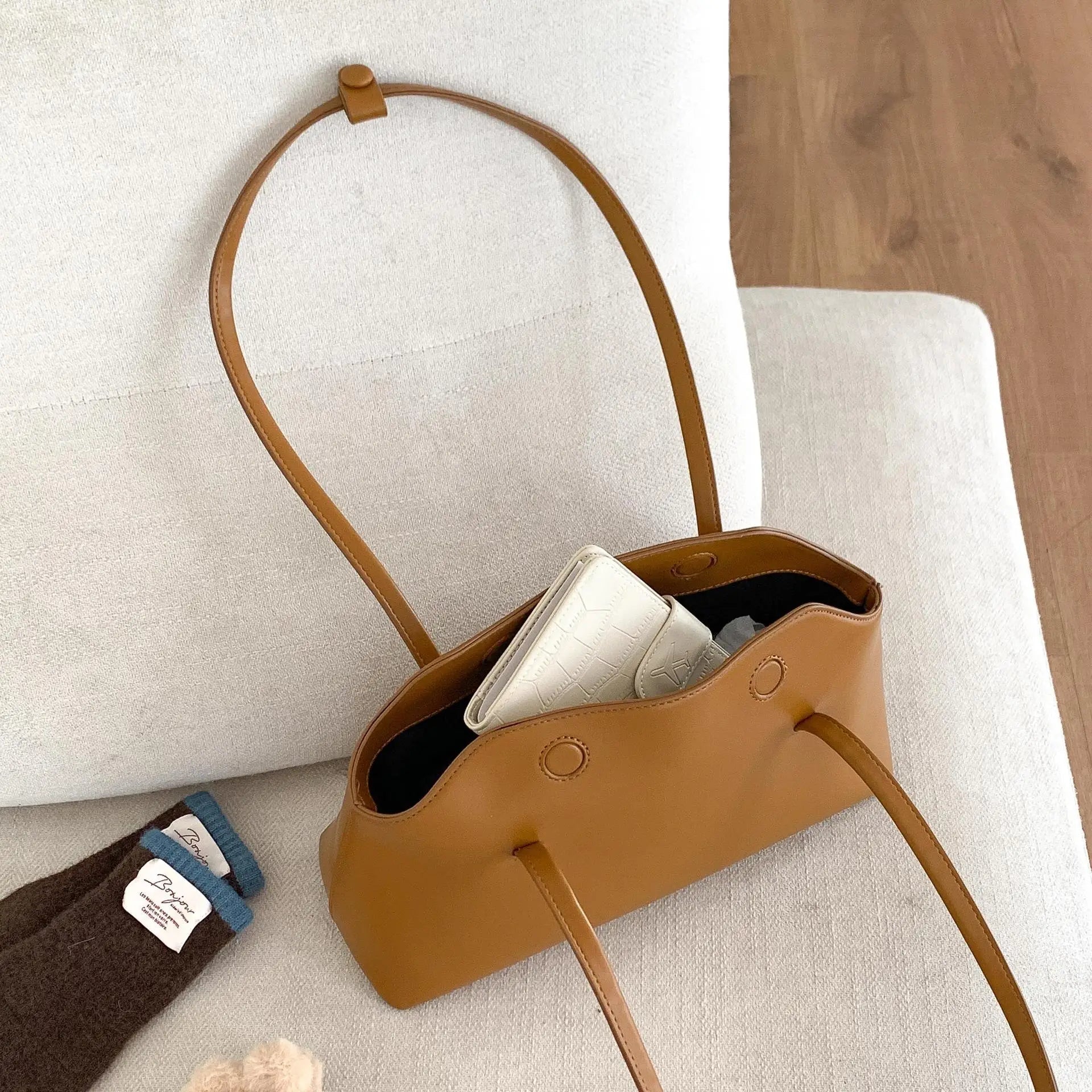 SOERA Cilla Pillow Shoulder Tote Bag - Handbags -  Dark Brown