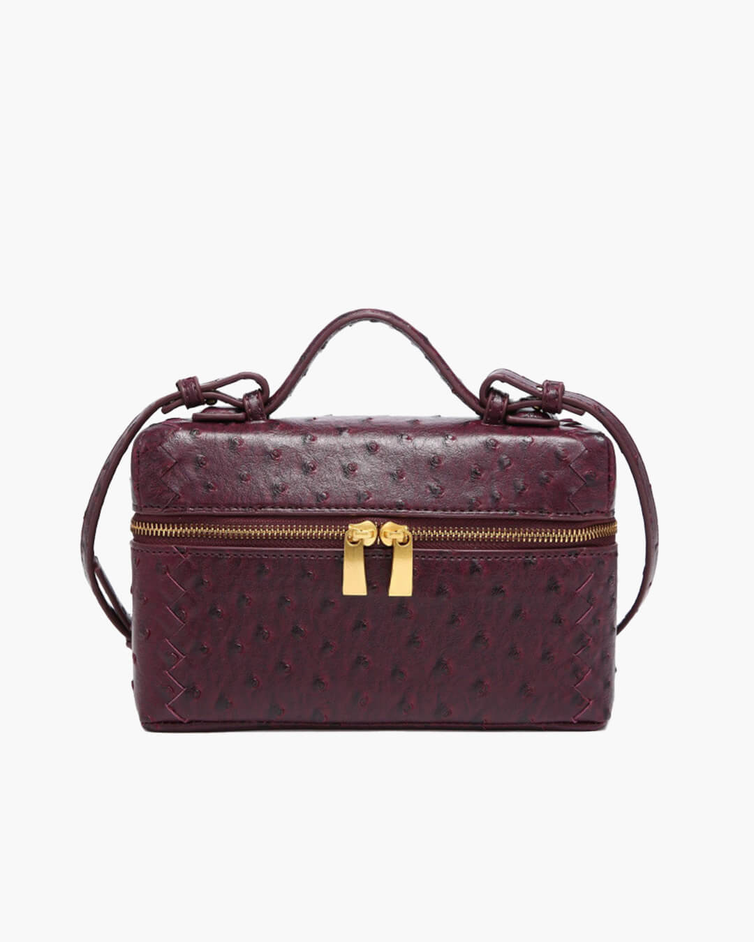 SOERA Delphine Leather Box Bag - Handbags -  Burgundy
