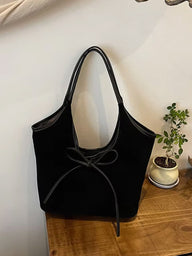 Florence Faux Suede Bow Bag