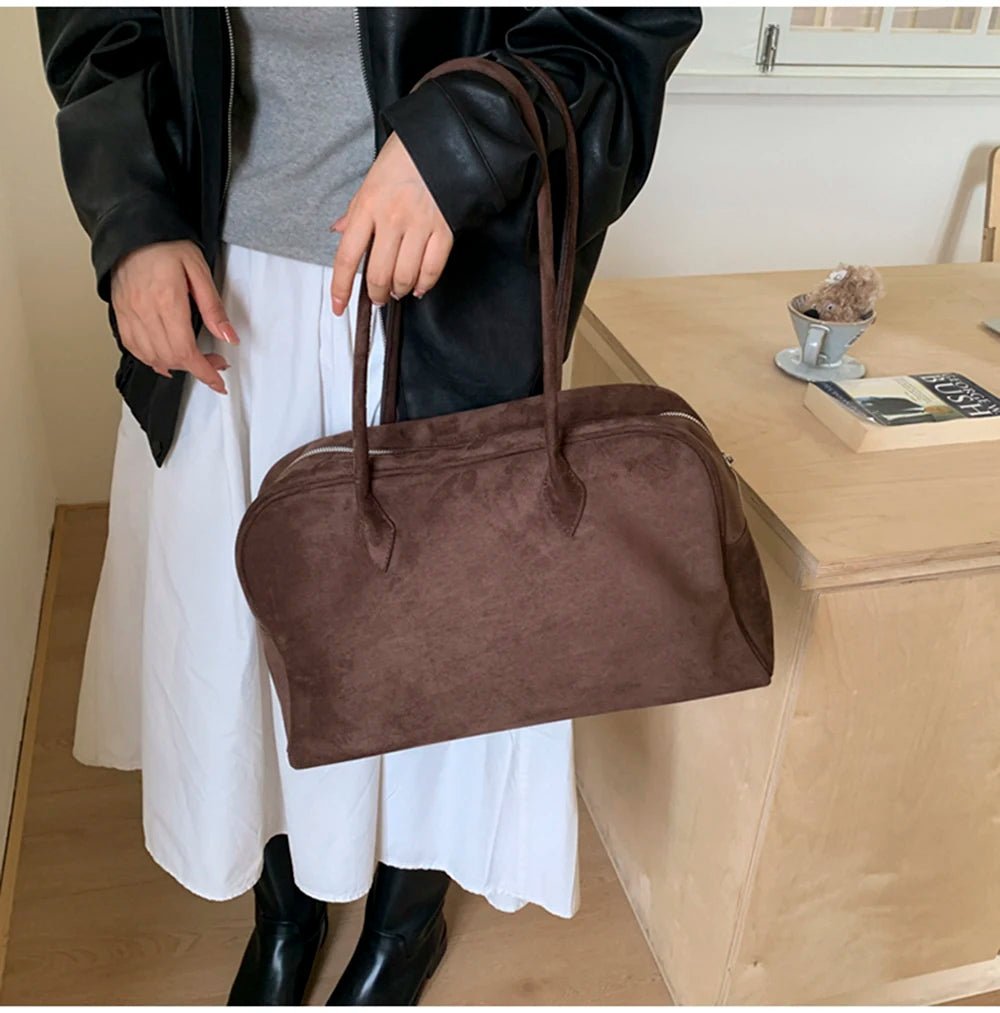 SOERA Jenny Suede Shoulder Bag - Handbags - 3256809656718091-;Go1757549905361155379 Beige Regular
