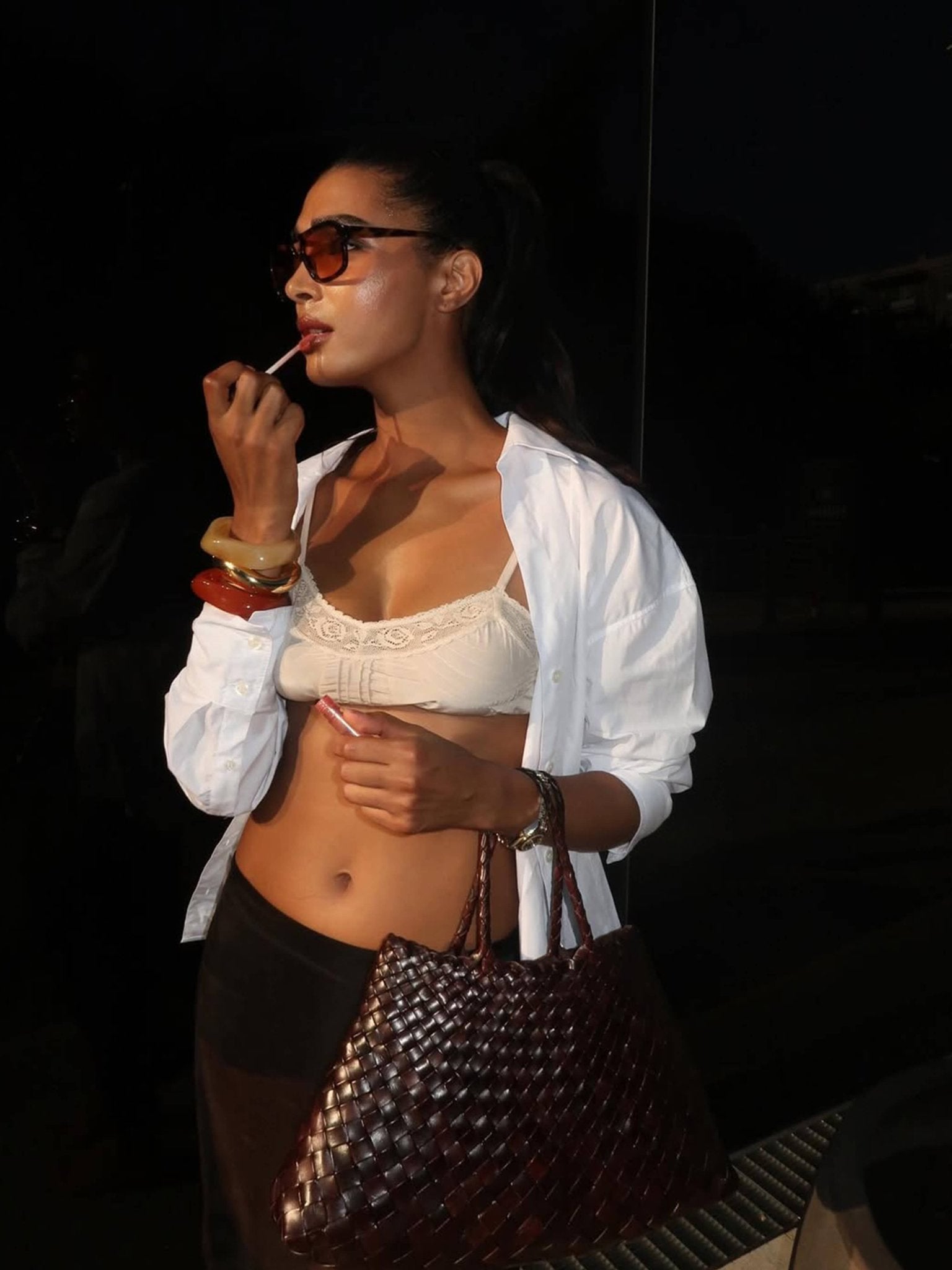 SOERA Marissa Vegan Leather Woven Bag Medium - Handbags -  Pink Regular