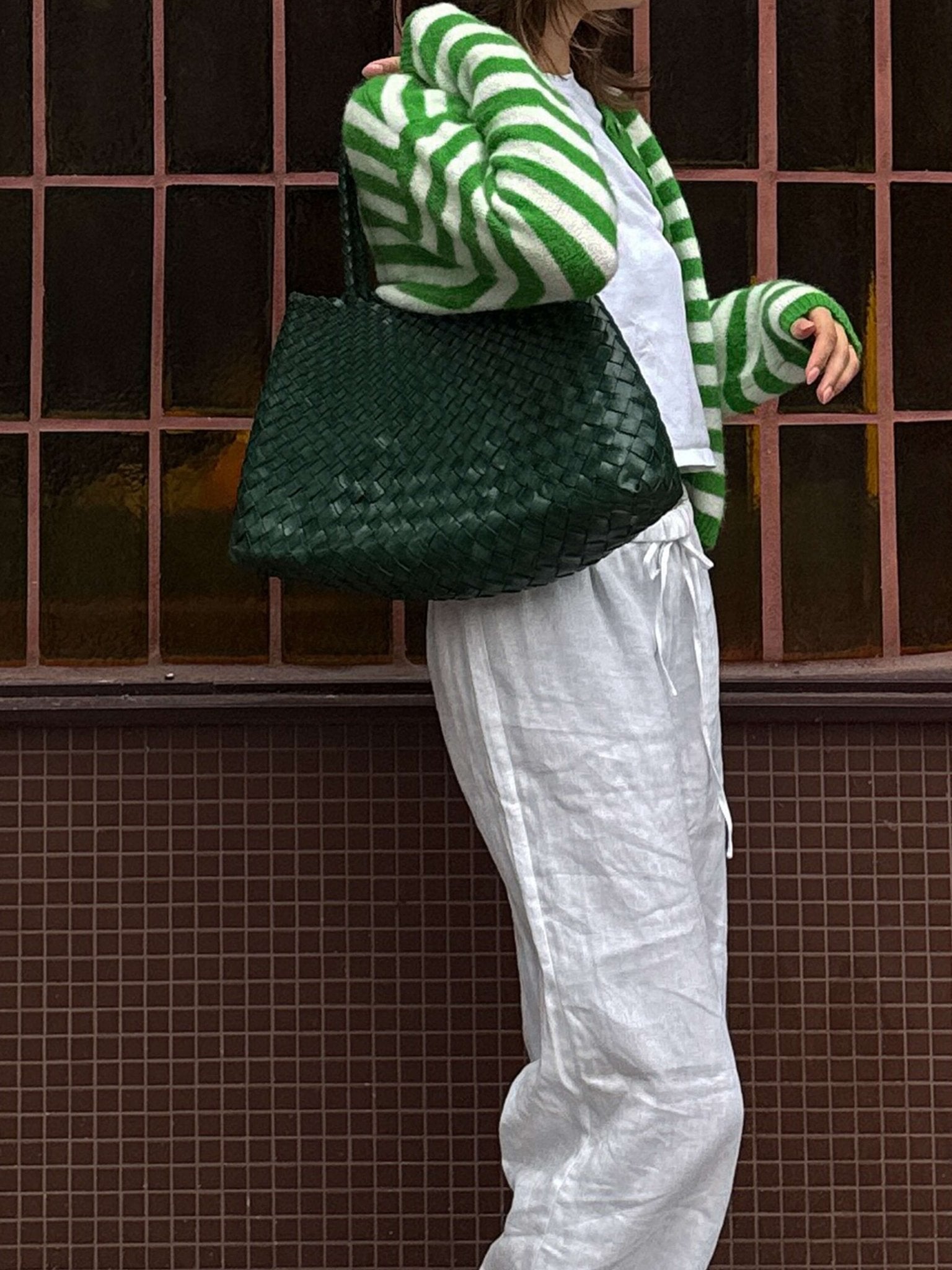 SOERA Marissa Vegan Leather Woven Bag Medium - Handbags -  Pink Regular