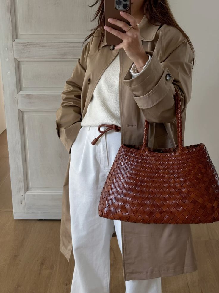 SOERA Marissa Vegan Leather Woven Bag Medium - Handbags - Soera-Marissa-Vegan-Leather-Woven-Bag-Medium-Handbag/Brown Brown Regular