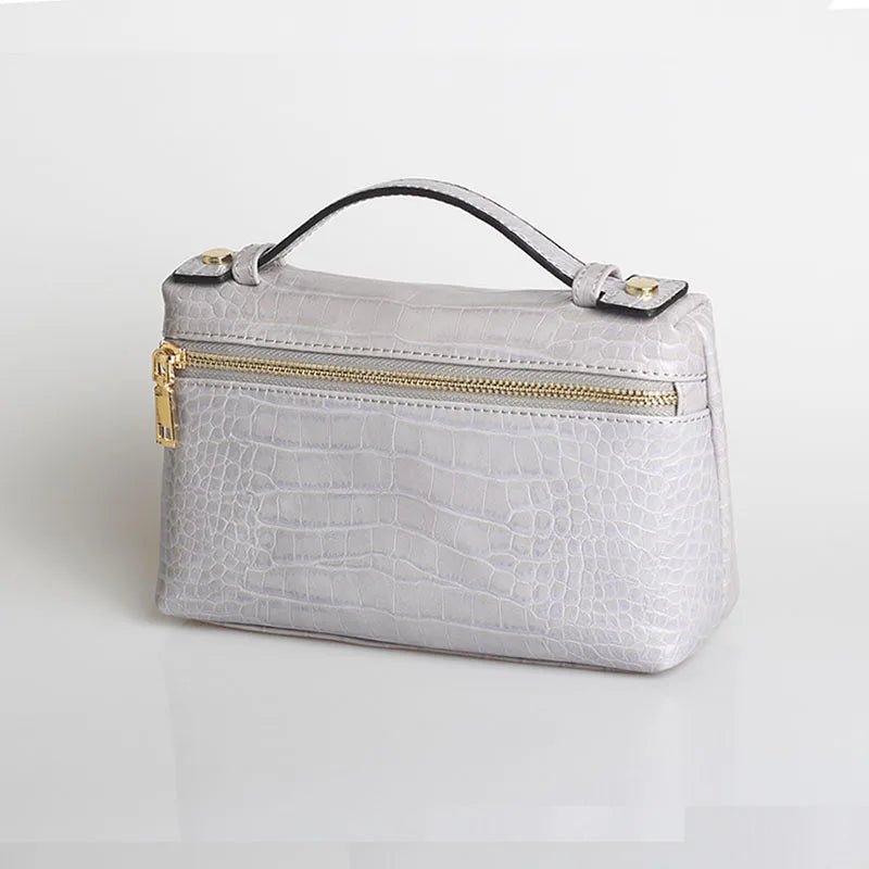 SOERA Minerva Crocodile Pattern Clutch Bag - Handbags -  Lavender