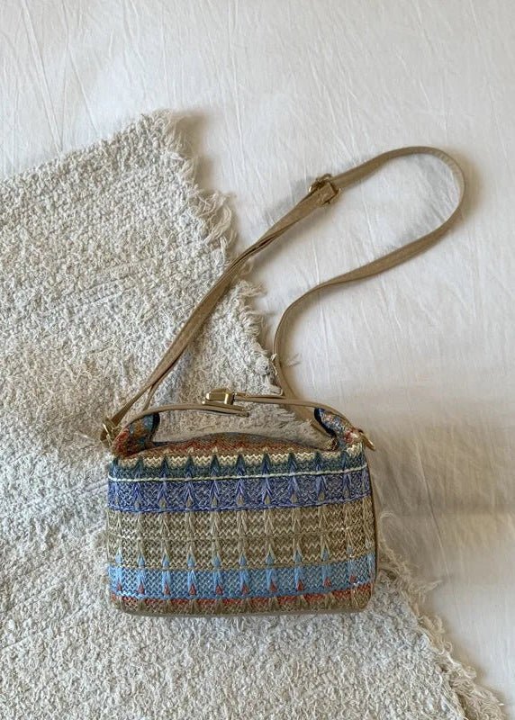 SOERA Raphaela Woven Raffia Sling Bag - Handbags - 1005009607229453-;aq1774869390937316705 Light Blue