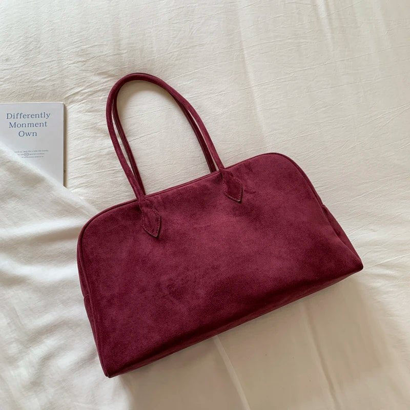 SOERA Sandra Suede Tote Bag - Handbags -  Light Brown One Size
