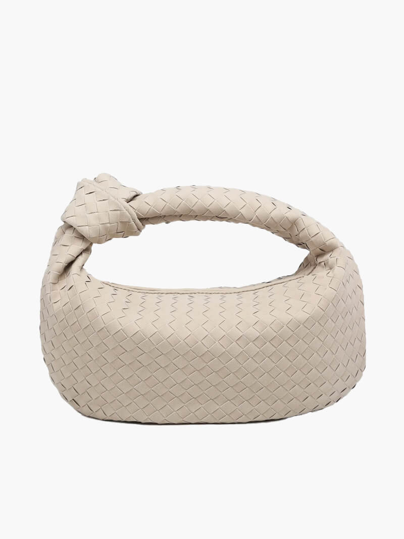 SOERA Woven bag medium suede - Handbags - DBAD2-WK285006 Creme