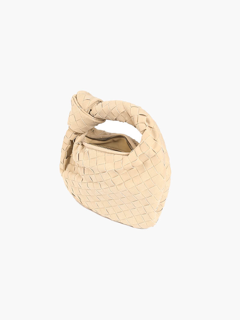 SOERA Woven Bag mini suede - Handbags - DBAD2-WK272003 Creme