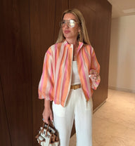 Eva giacca bomber a righe
