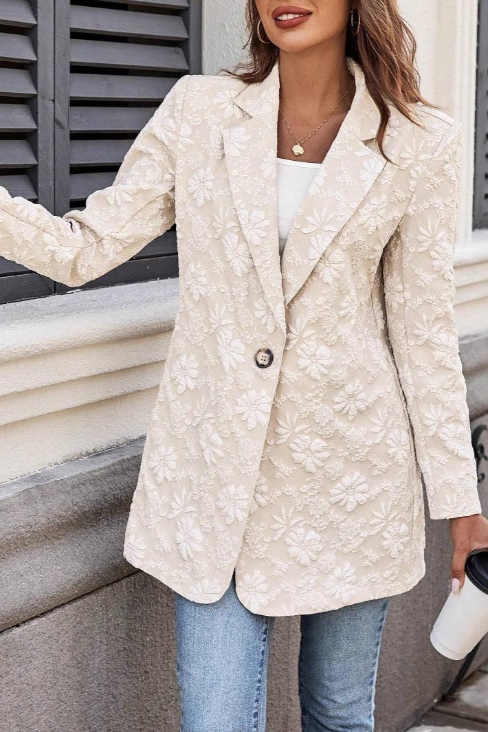 SOERA Celeste Jacquard Single Button Blazer - Jacket -  M