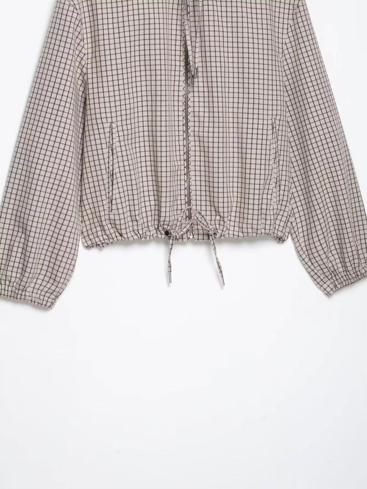 SOERA Daniela Plaid Hooded Cropped Jacket - Jacket -  L