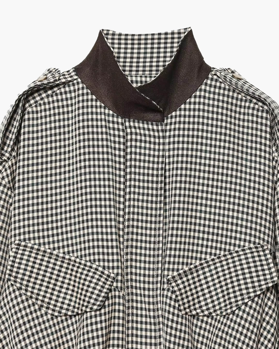 SOERA Emma High Neck Checked Bomber Jacket - Jacket - SOERA-331395-ONL-S-01219 S
