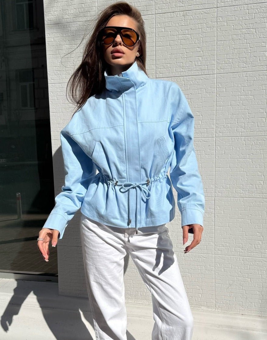 SOERA Esther Stand Collar Jacket - Jacket - SOERA-381763-BLU-S-58147 Blue S