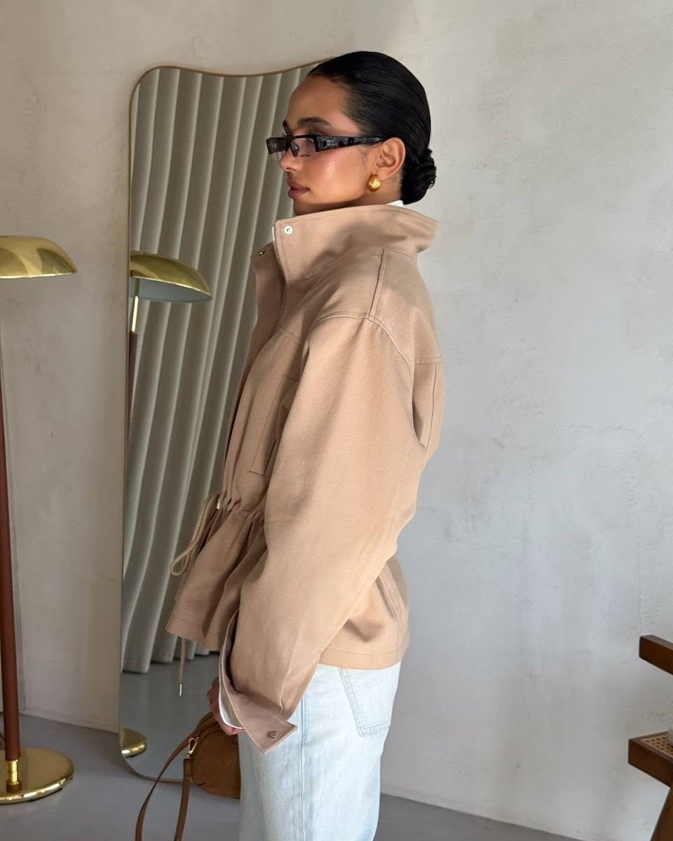 SOERA Esther Stand Collar Jacket - Jacket - SOERA-381763-KHA-L-21987 Beige L