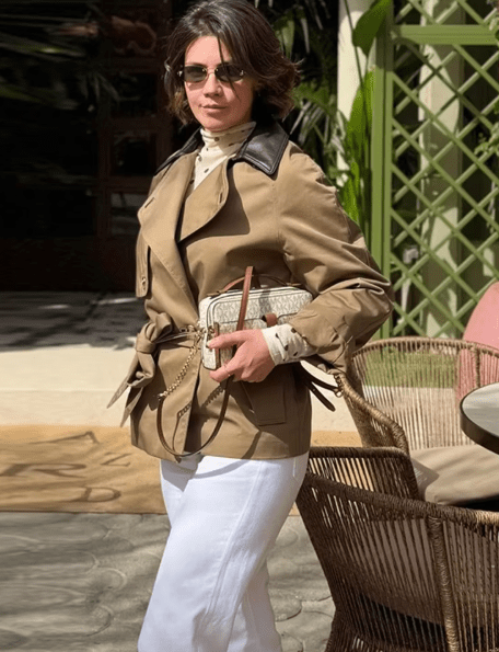 SOERA Monica Contrast Collar Belted Trench Coat - Jacket - SOERA-463491-DEE-M-37923 M