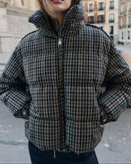 Monica Giacca Puffer a Quadri