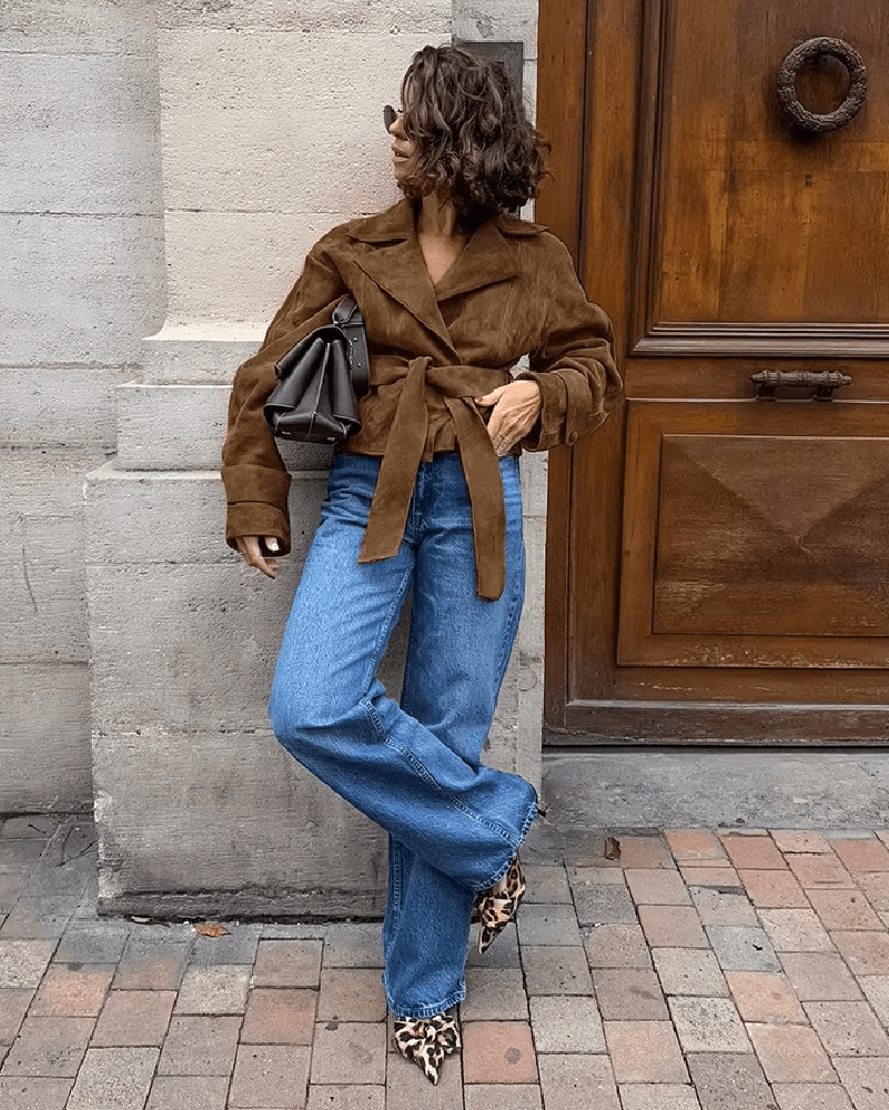 SOERA Ruth Faux Suede Belted Wrap Jacket - Jacket - SOERA-364803-BRO-M-88931 Brown M
