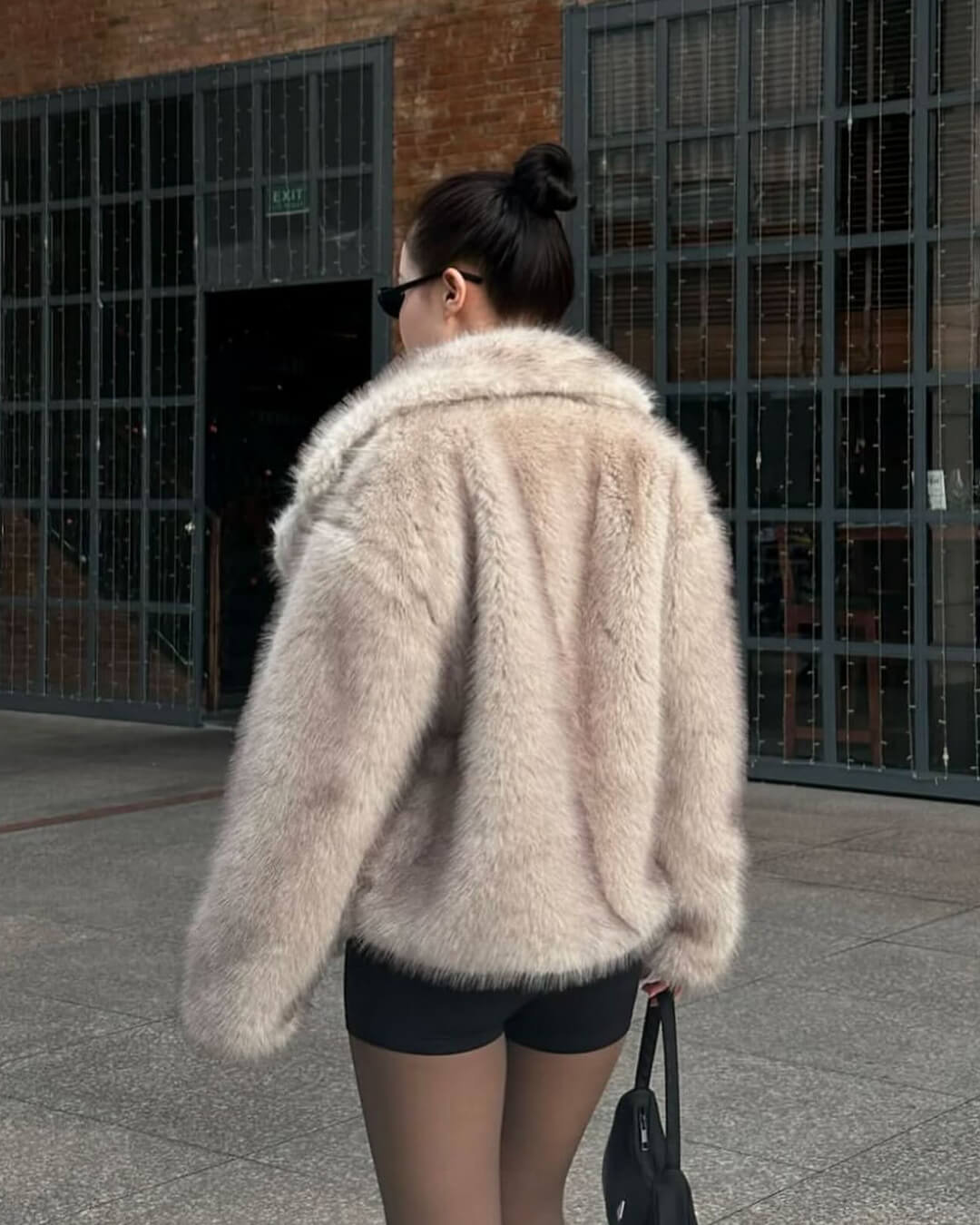 SOERA Darcy Mid - Length Fluffy Jacket - Jackets - 3256809290568356-;Aa1763625122523744195 Beige L