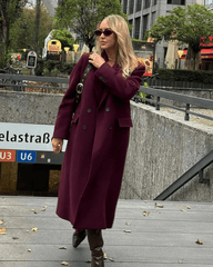 Cappotto lungo doppiopetto Nora