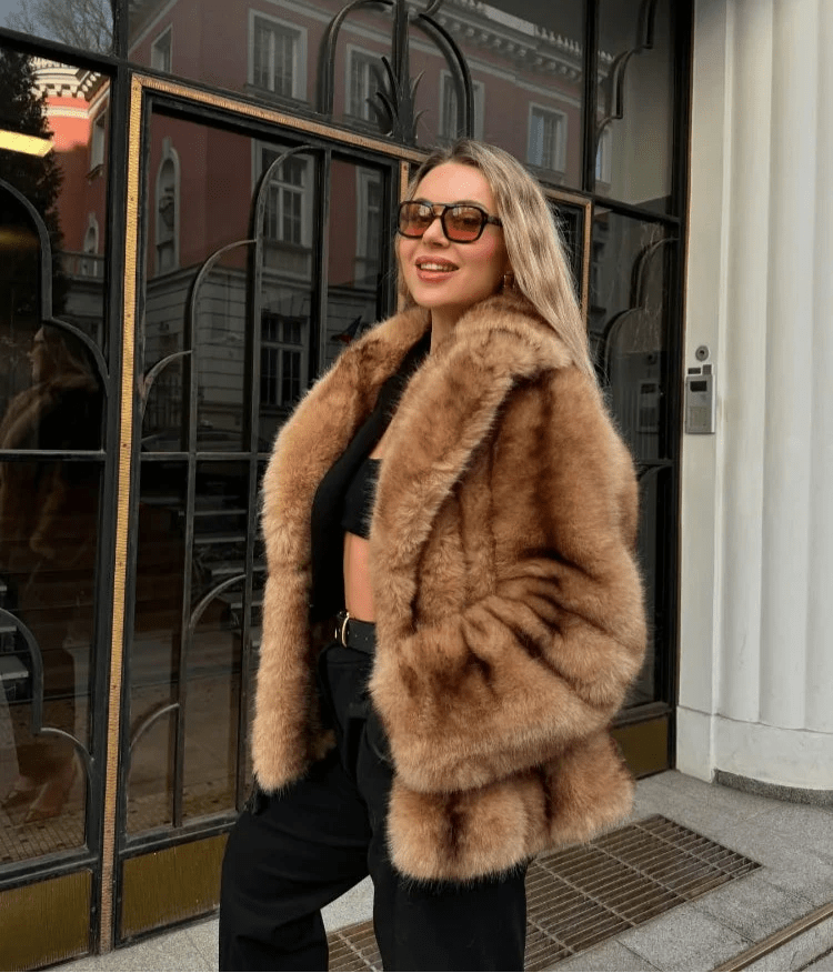 Cappotto in finta ecopelliccia Fiona