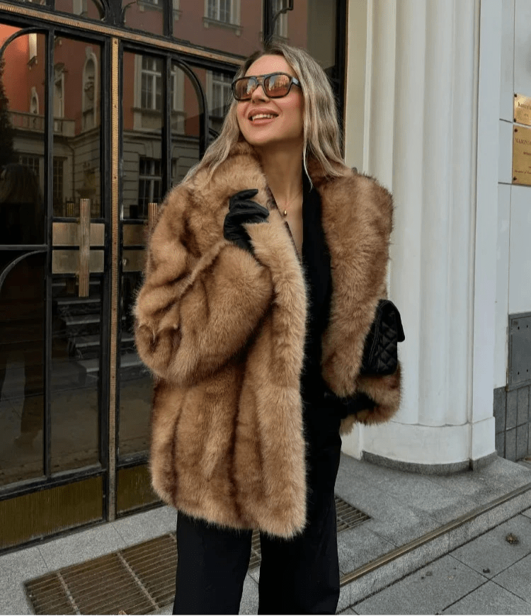 Cappotto in finta ecopelliccia Fiona