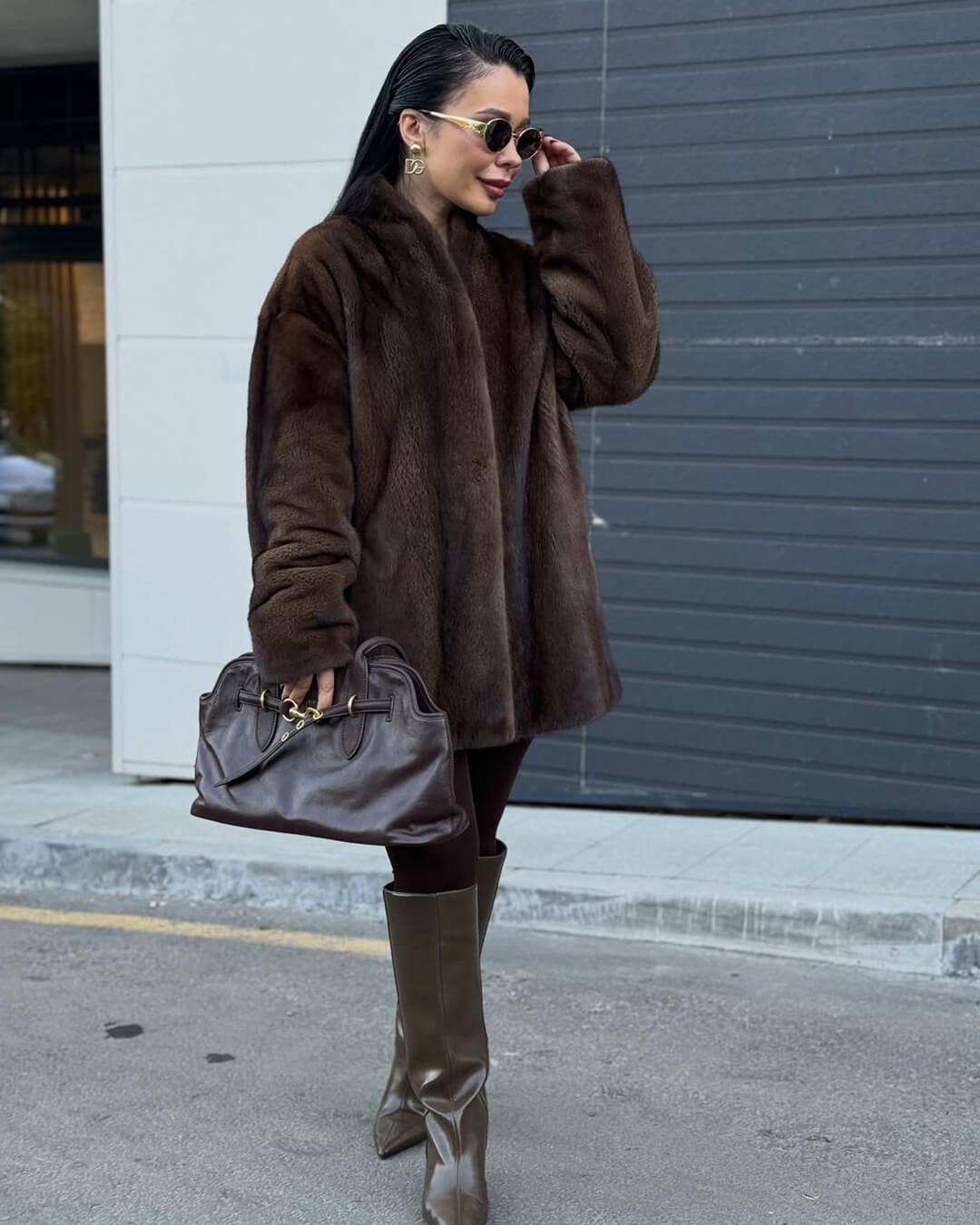 SOERA Hazel Belted Faux Fur Jacket - Jackets - 3256810152833140-;GH1765284569716361313 M Brown