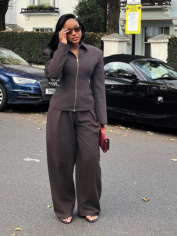 SOERA Hazeline Zip - Up Cinched Waist Jacket - Jackets - 1005011620894853-;An1770721238647287954 Taupe XS