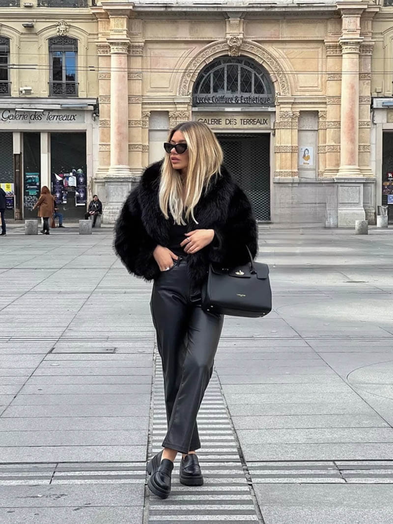 Cappotto in pelliccia sintetica Jenna