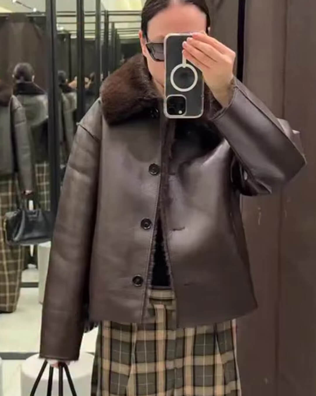 SOERA Joana Reversible Faux fur Leather Jacket - Jackets - 1005010183451153-;ZH1762998400013718184 Chocolate XS