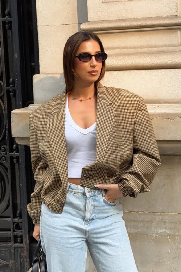 SOERA Latriz Plaid Relaxed Fit Blazer - Jackets - Lp1770276357223266563 Plaid S