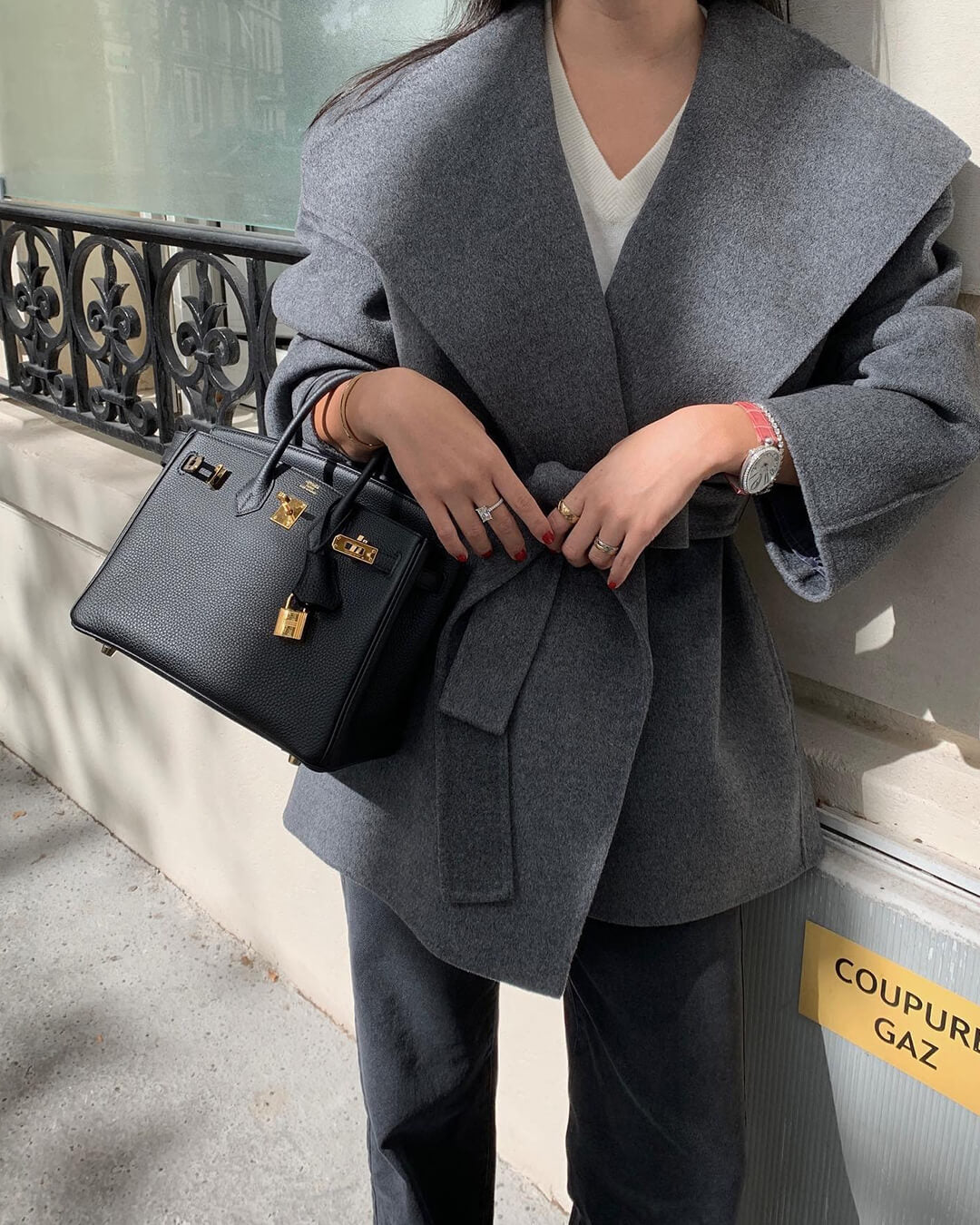 SOERA Lorelie Belted Wrap Coat - Jackets -  Grey