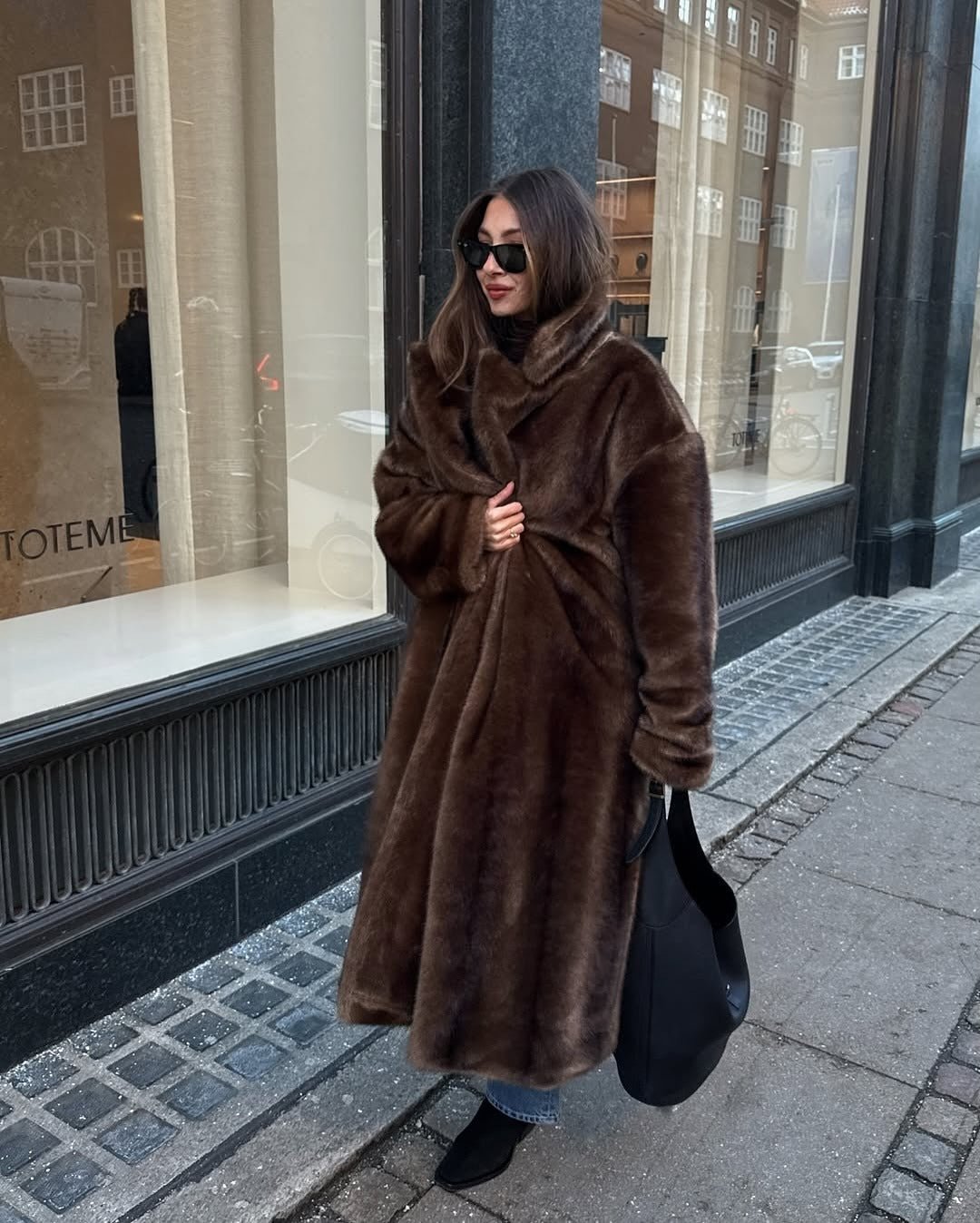 Cappotto Maxi in Finta Ecopelliccia Lucie