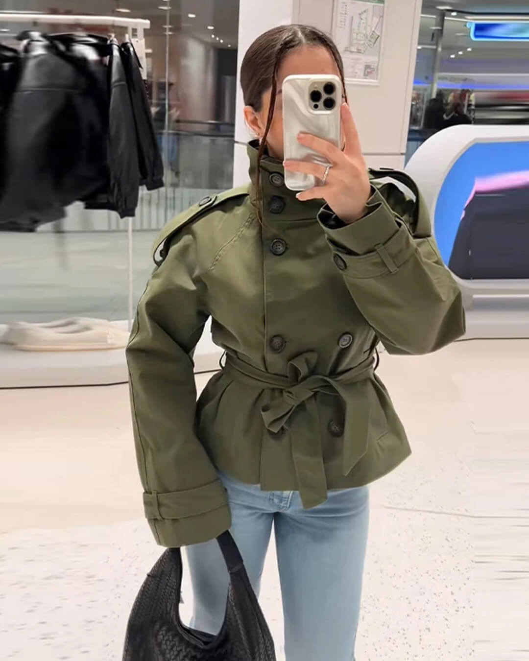 SOERA Thea Belted Short Trench Coat - Jackets - 1005011764467725-;Lb1773321573270770806 Beige S