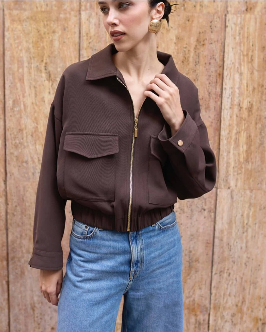 SOERA Zoey Zip Up Pocket Jacket - Jackets - 1005010155299500-;aH1774621553279313735 Dark Brown XS