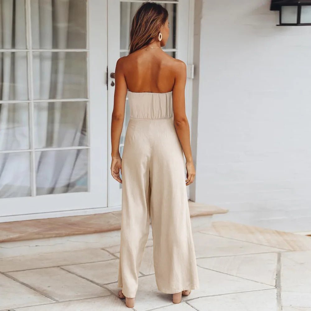 SOERA Regina Strapless Straight Jumpsuits - Jumpsuits & Rompers -  Blue XS