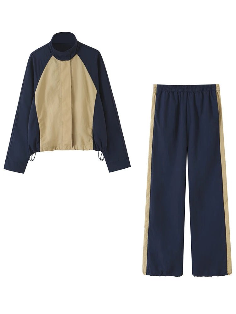 SOERA Helen Patchwork Nylon Tracksuit - Matching Set - SOERA-933315-PAN-M-06883 M