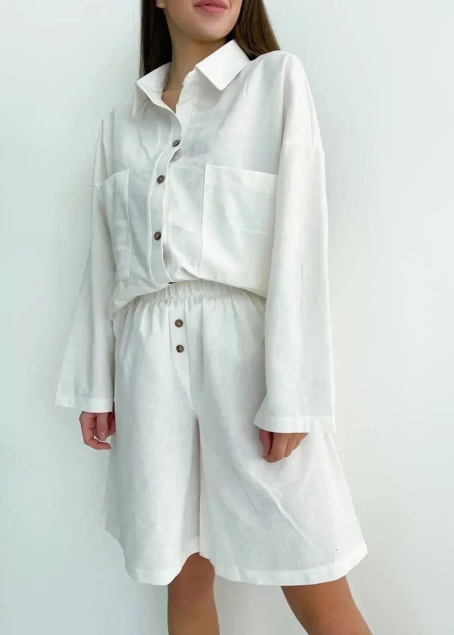 SOERA Beatrice Relaxed Linen Co-Ord Set - Matching Sets -  Brown M