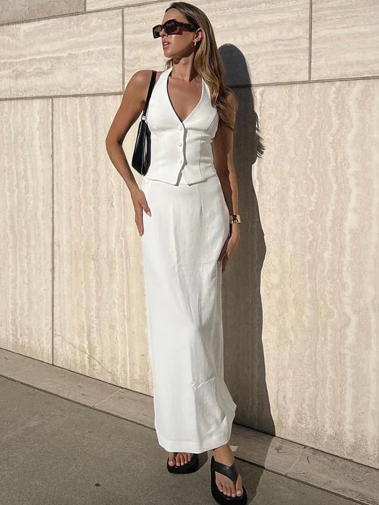 SOERA Lianna Halter Maxi Skirt Set - Matching Sets - 1005008735113023-;Fg1771839650675783802 S