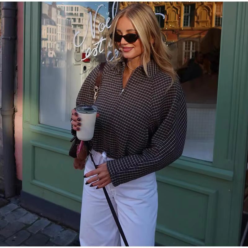 SOERA Mia Houndstooth Zip Jacket Suit - Matching Sets - SOERA-862659-JAC-S-84387 Jacket Only S