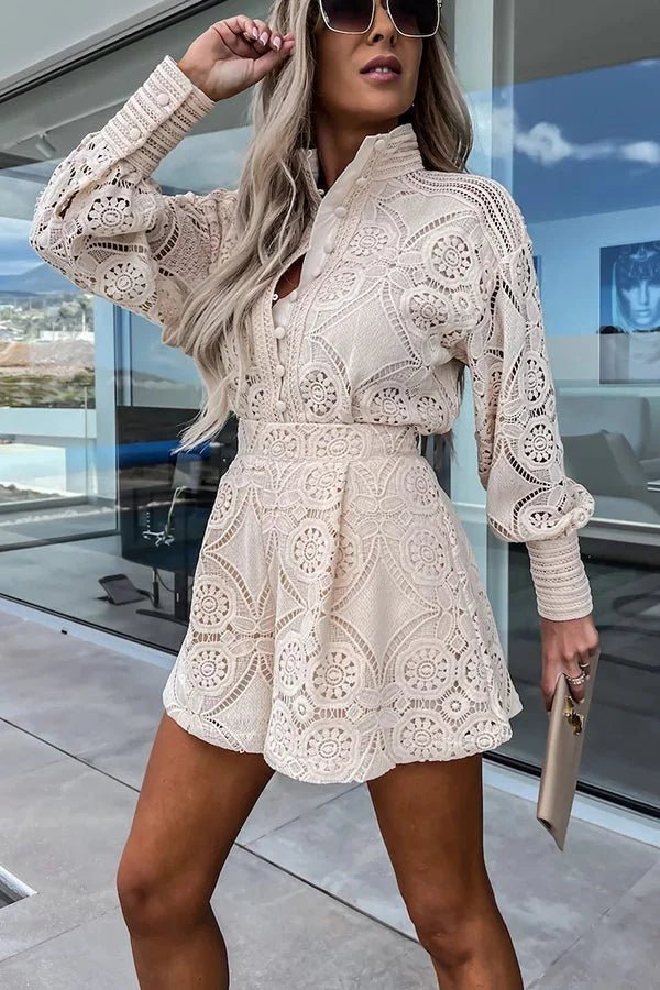 SOERA Natalie Lace Embroidered Co-Ord Set - Matching Sets - 1005002791435593-;Ib1776125342245452446 Blue S