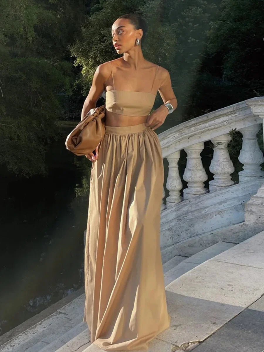 Set due pezzi in maglia a righe Olivia