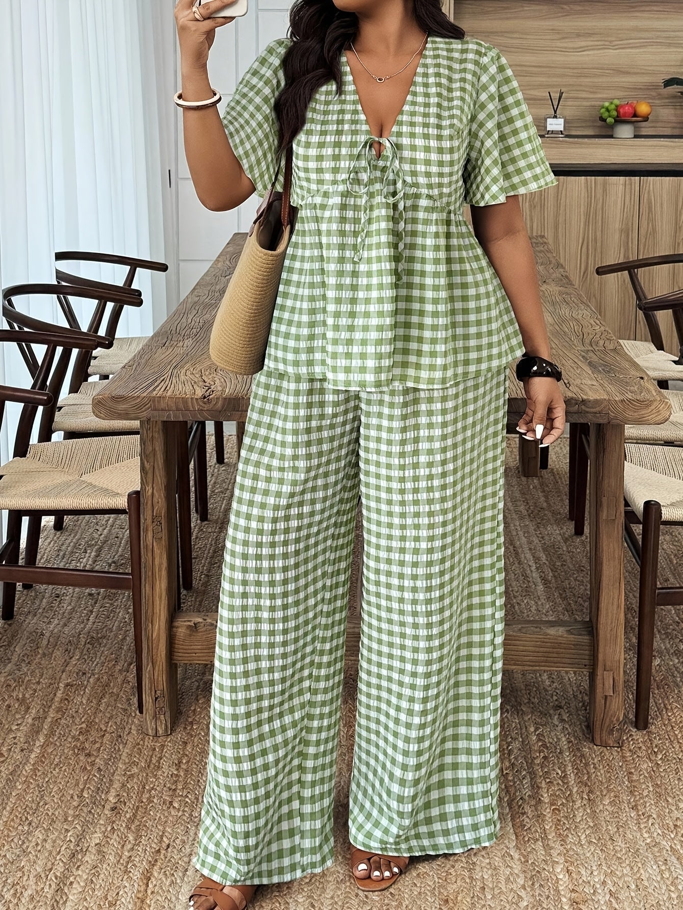 SOERA Roselyn Summer Plaid Set - Matching Sets - SOERA-219203-VER-M-58787 M