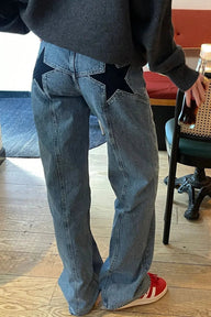Jeans Patchwork Color-Block Charlize Star