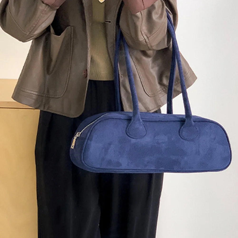 Borsa in suede Pauleen Baguette