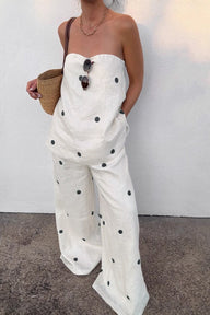 Polina Strapless Wide-Leg Two-Piece Set