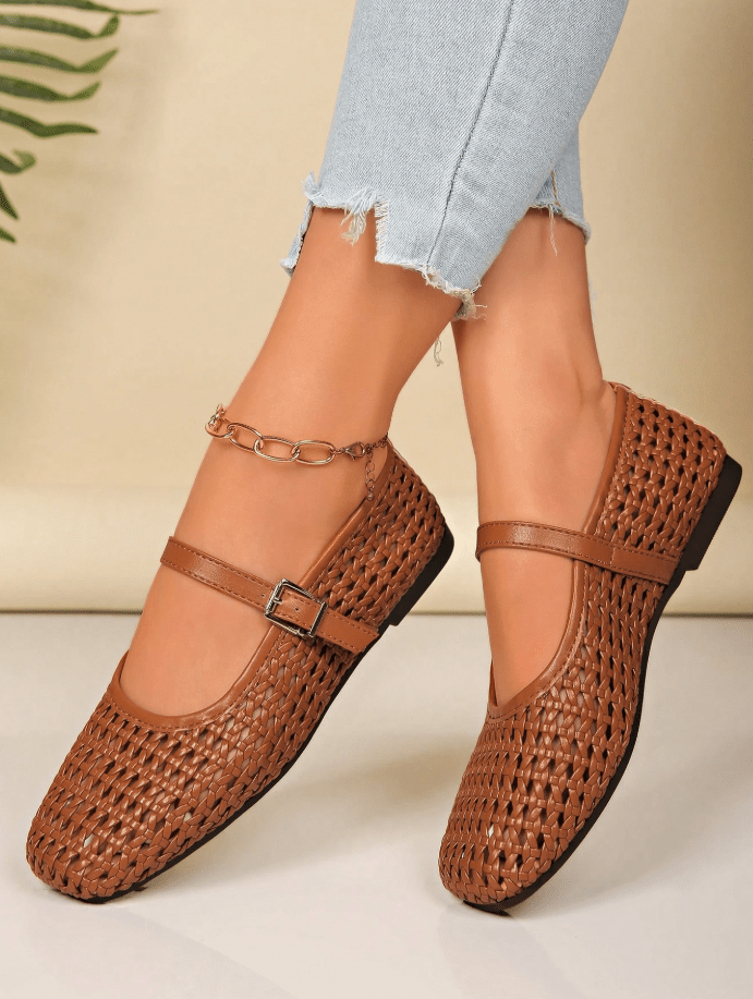 SOERA Beatrice Woven Mesh Mary Jane Flats - Shoes - SOERA-234627-DEF-OS-81347 39