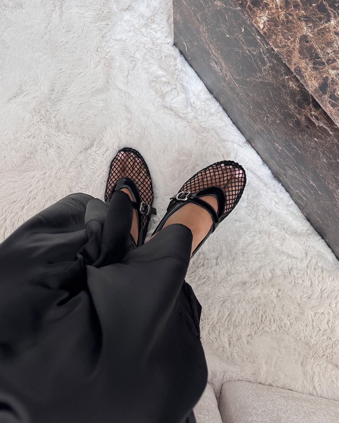 SOERA Rebecca Mesh Ballet Flats - Shoes - SOERA-Rebecca-Mesh-Ballet-Flats-Shoes-Black/36 Black 36