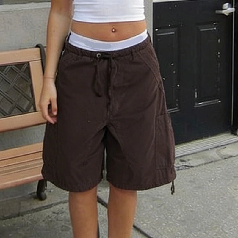SOERA Riley Baggy Cargo Denim Shorts - Shorts - SOERA-625091-2-M-21411 Coffee M