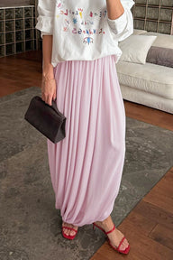 Gonna lunga fluida in chiffon Afroza